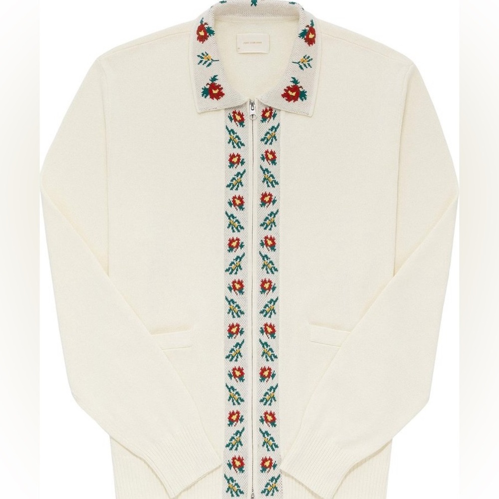 Aime Leon Dore full zip floral cardigan